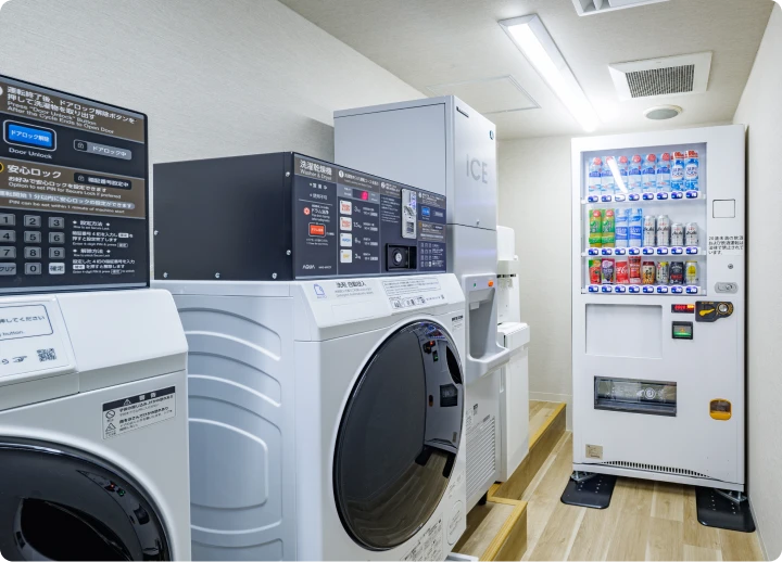 イメージ：自販機&コインランドリー&給水製氷機