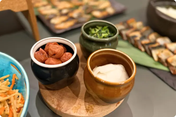 写真：京都朝食 壬生菜漬物