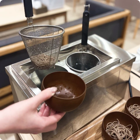 写真：朝食 北海道ポテト餅