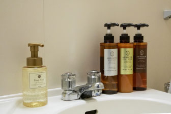 Shampoo, conditioner, body soap