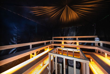 Finnish-style tent sauna